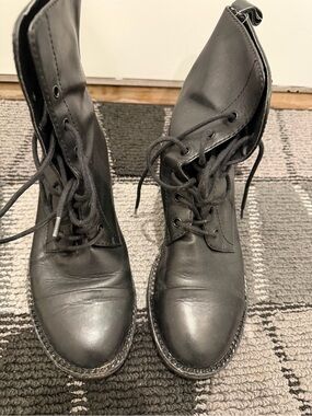 Kendall & Kylie Black Lace-Up Combat Boots